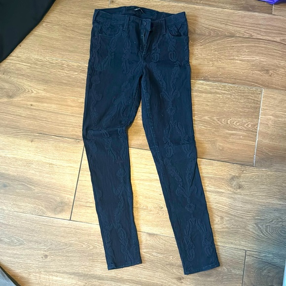J brand blue jeans with paisleys printed on. Used - Picture 1 of 6